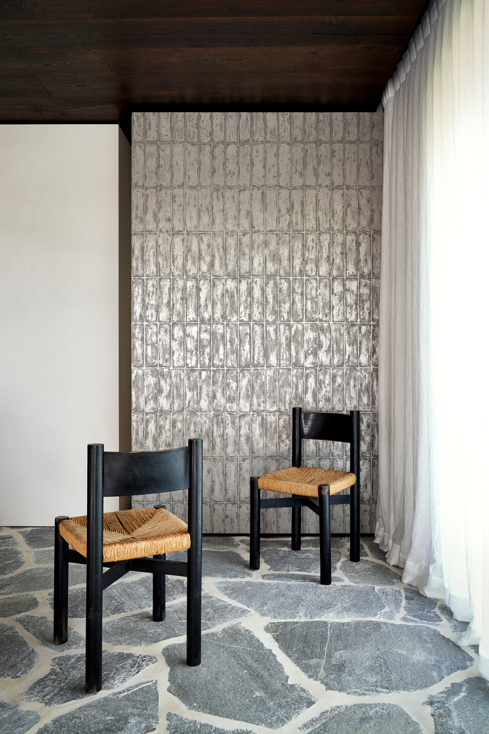 Tapete Chalk Stone - Silver