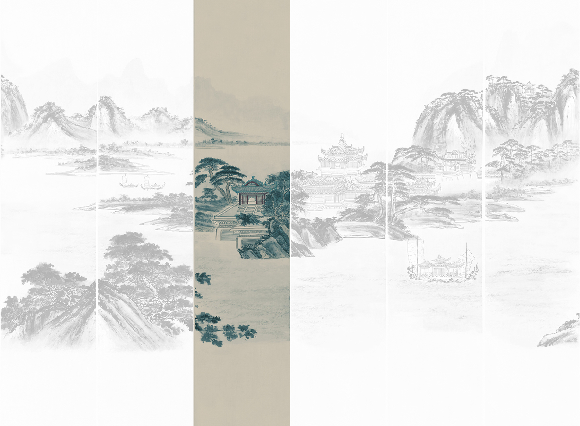 Wandbild Kaisui - Blue Panel 3
