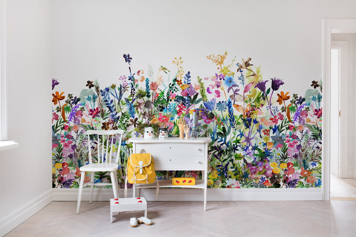 Wandbild May Meadow - bunt
