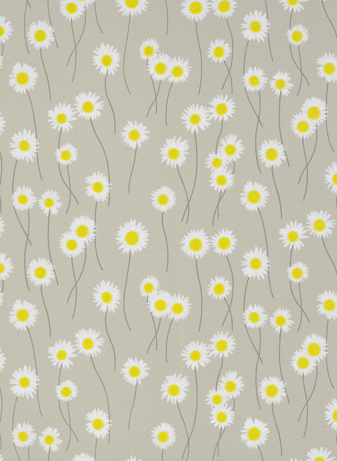 Tapete Moon Daisies - Slaked Lime