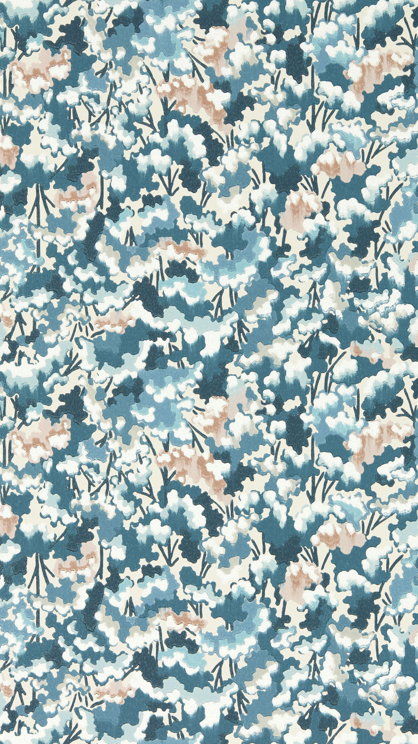 Tapete Tree Tops - Midnight/ Positano/ Cornflower