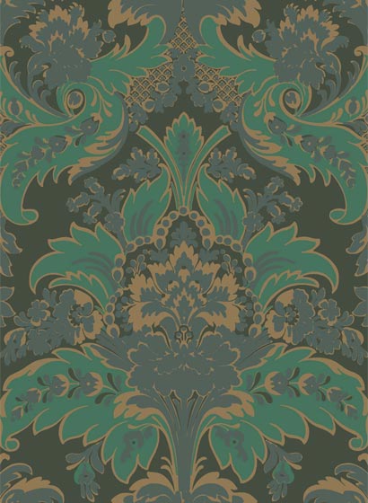 Tapete Aldwych - Green/ Gold