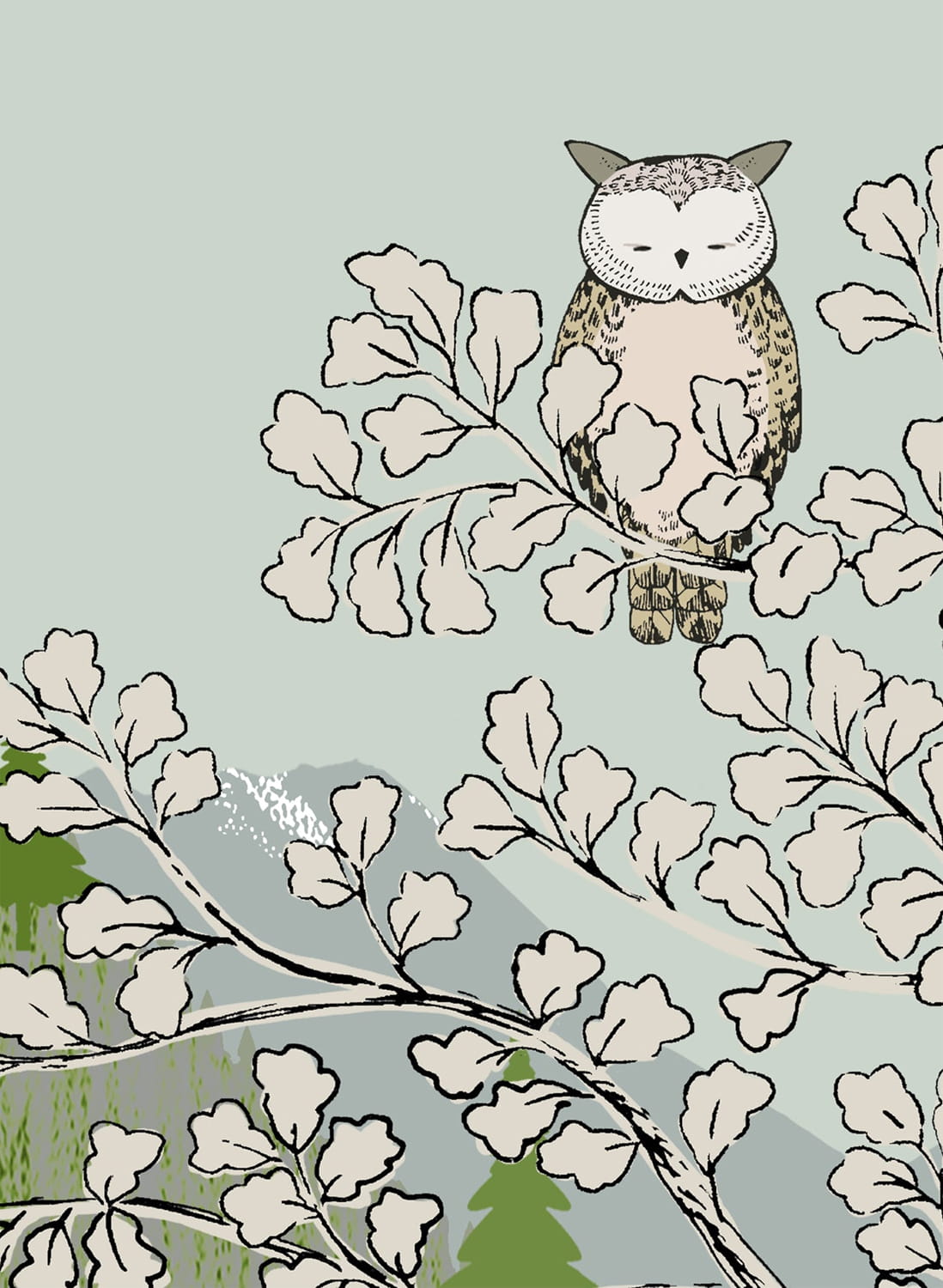 Wandbild Coucou Hibou - Jour