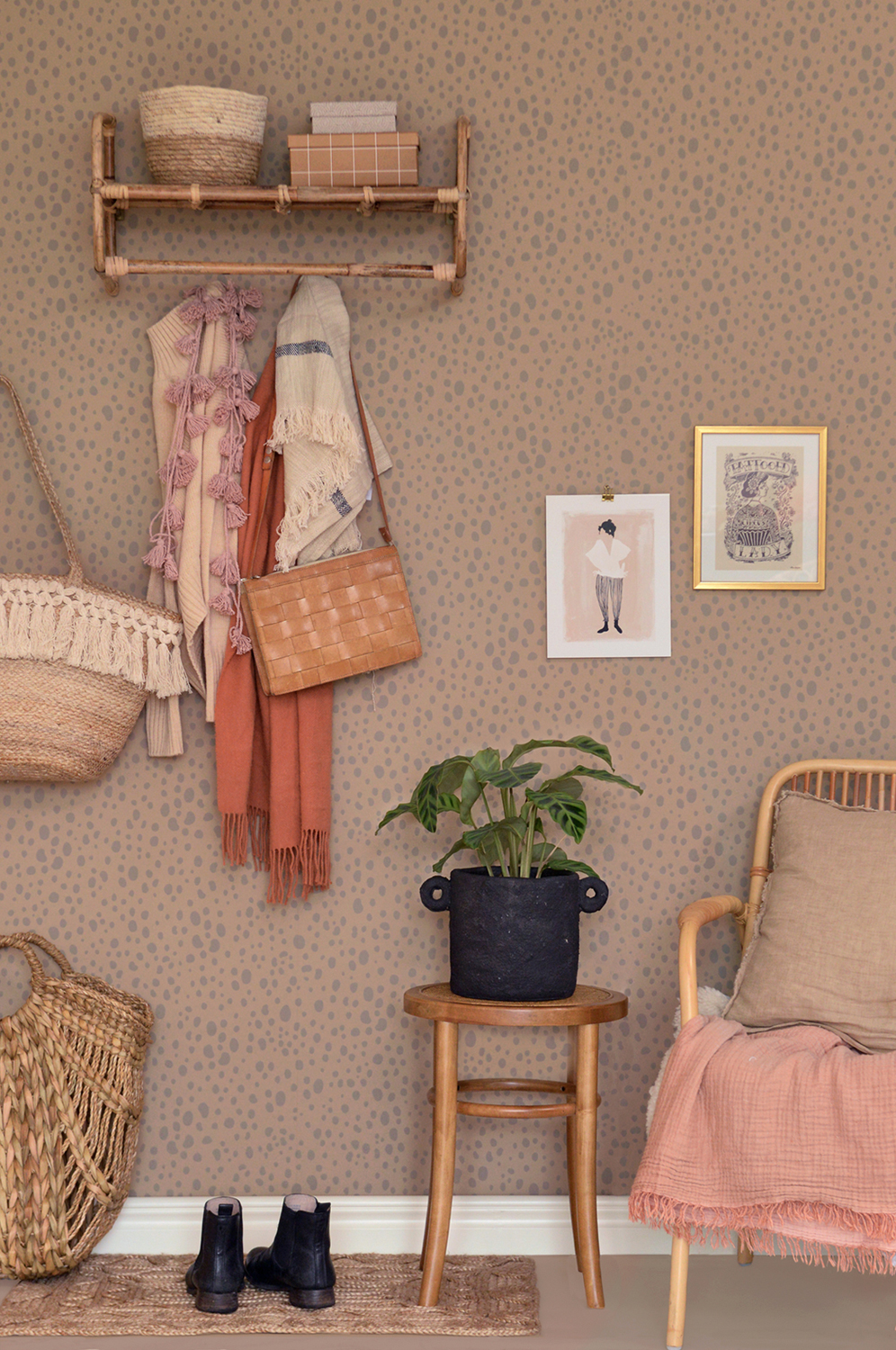 Tapete Animal Dots - Soft Brown