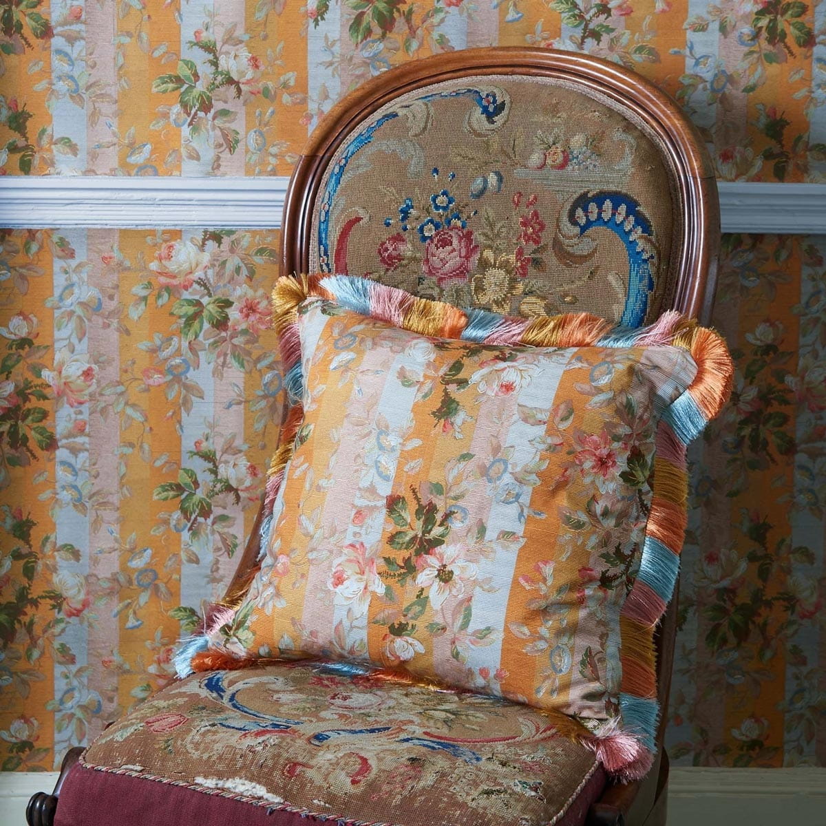 Wandbild Rainbow Rose - Dusk Stripe
