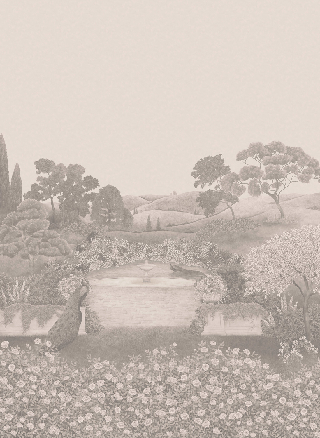 Wandbild Idyll - Platinum Pearl