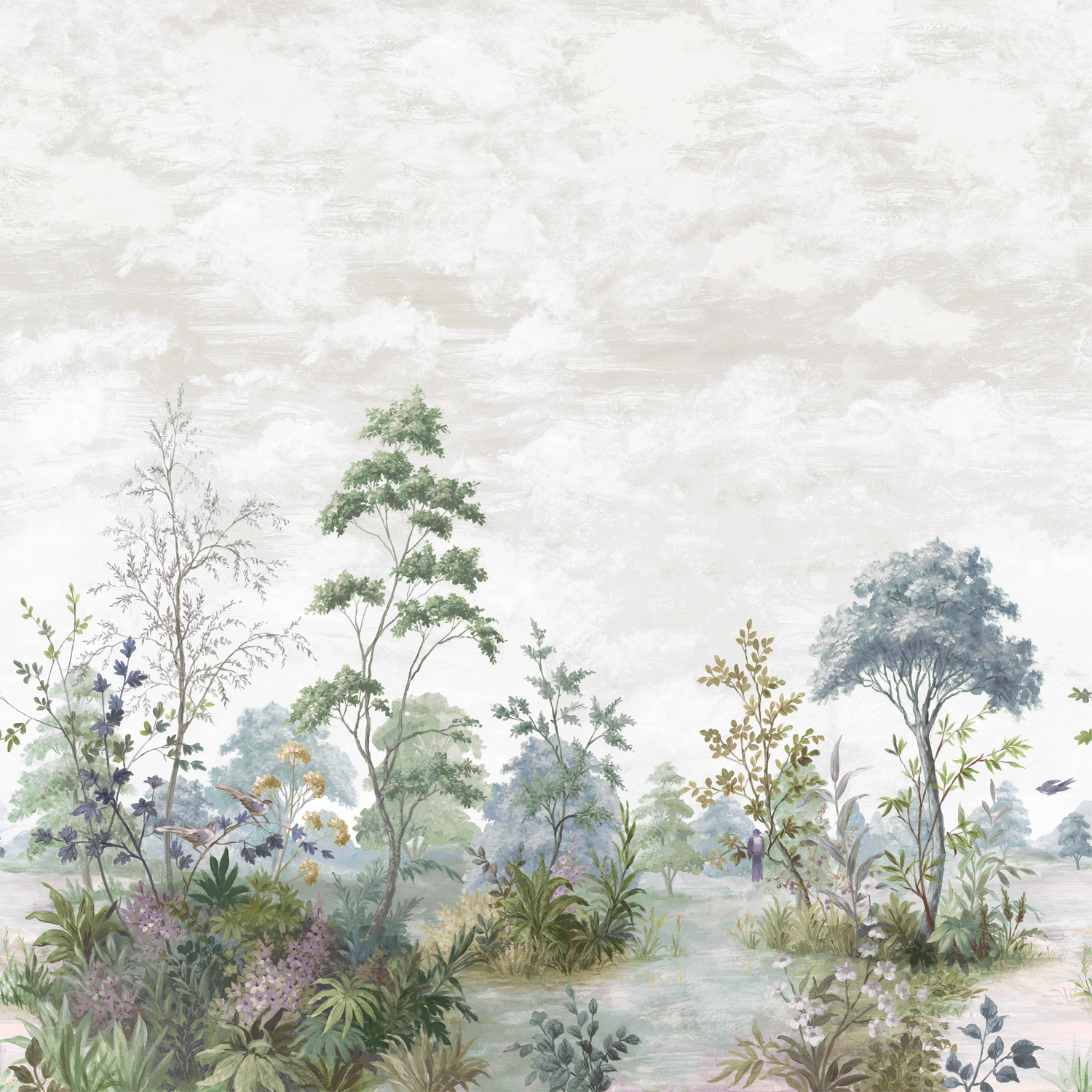 Wandbild Cumbria - Pale Blue and Green on Pearl