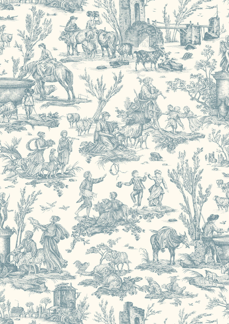 Fabric Toile Baptiste - Celeste