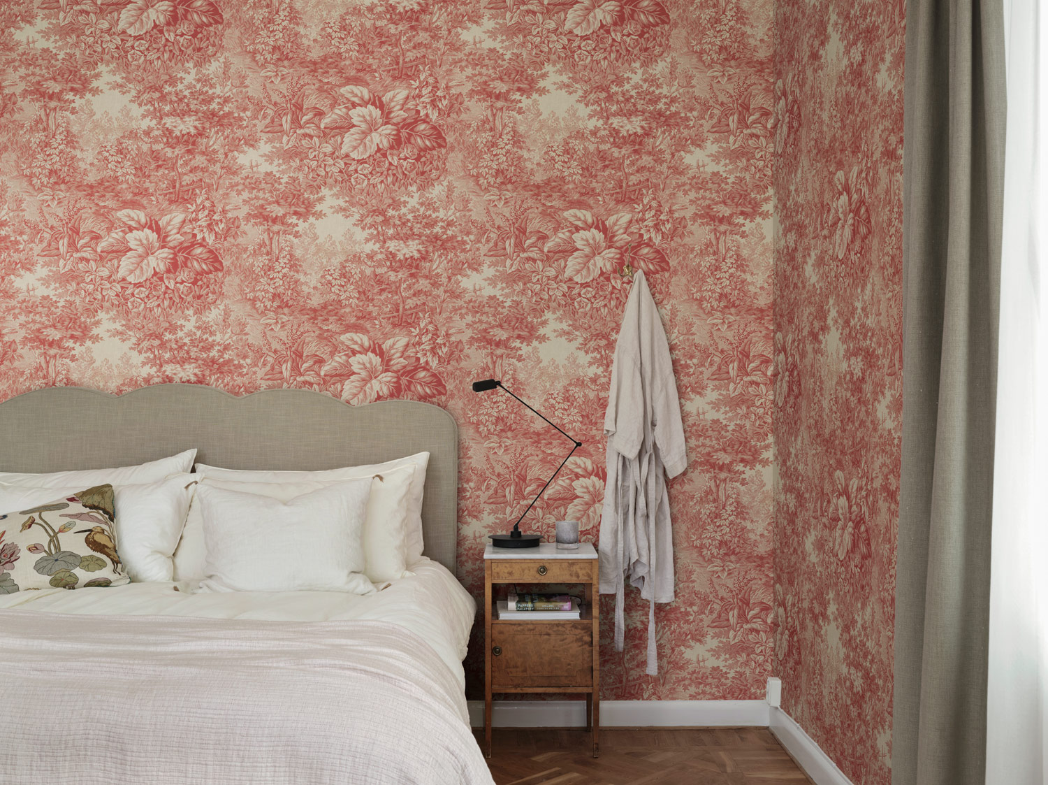 Wandbild Forest Toile - Red