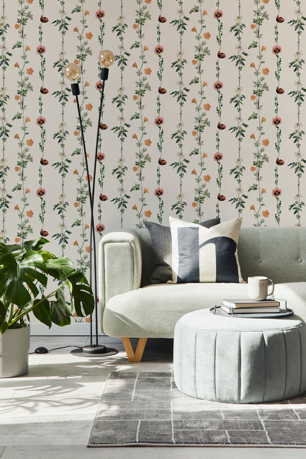 Tapete Climbing Flowers - Linen