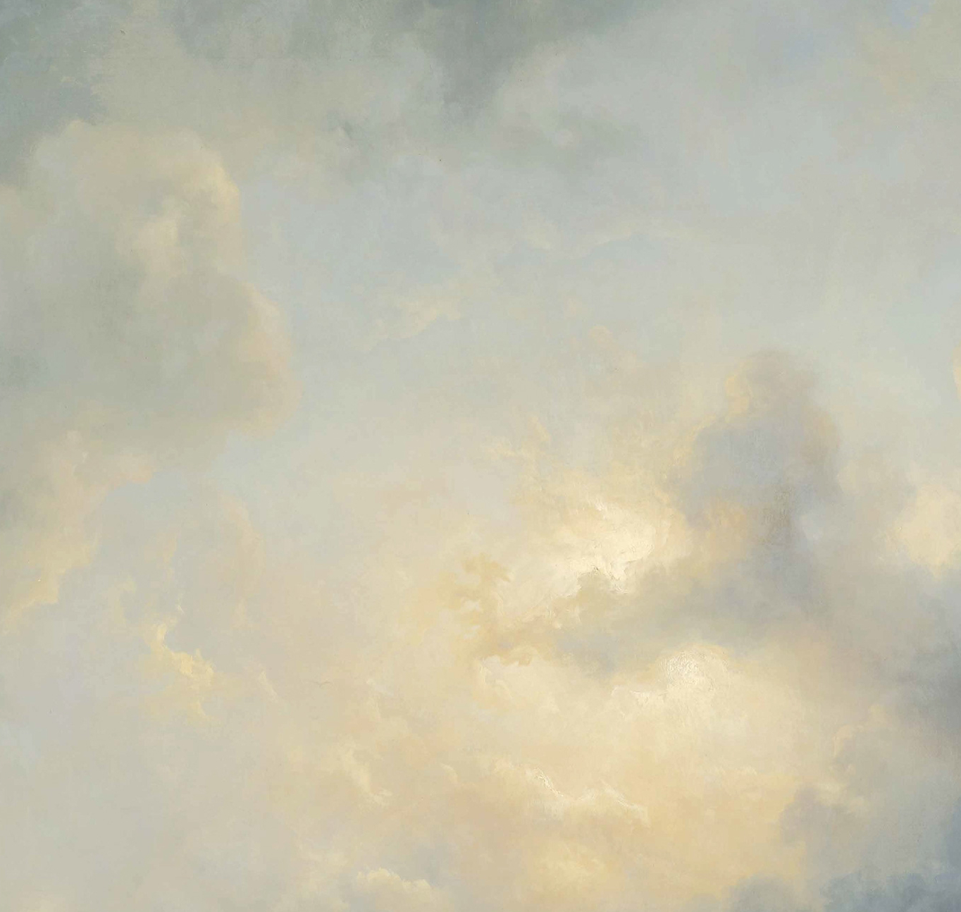 Wandbild Golden Age Clouds 1 - Multicolor - Breite 2.92m