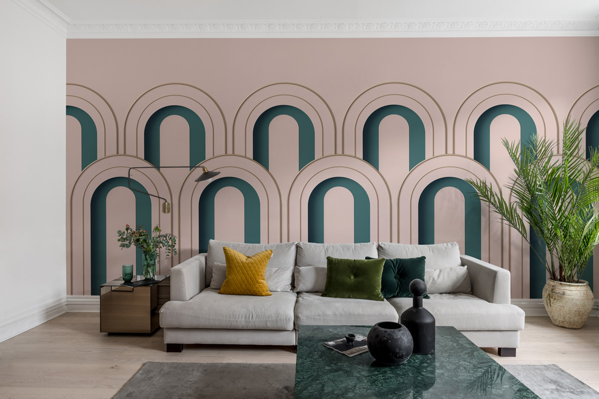 Wandbild Arch Deco - Pink