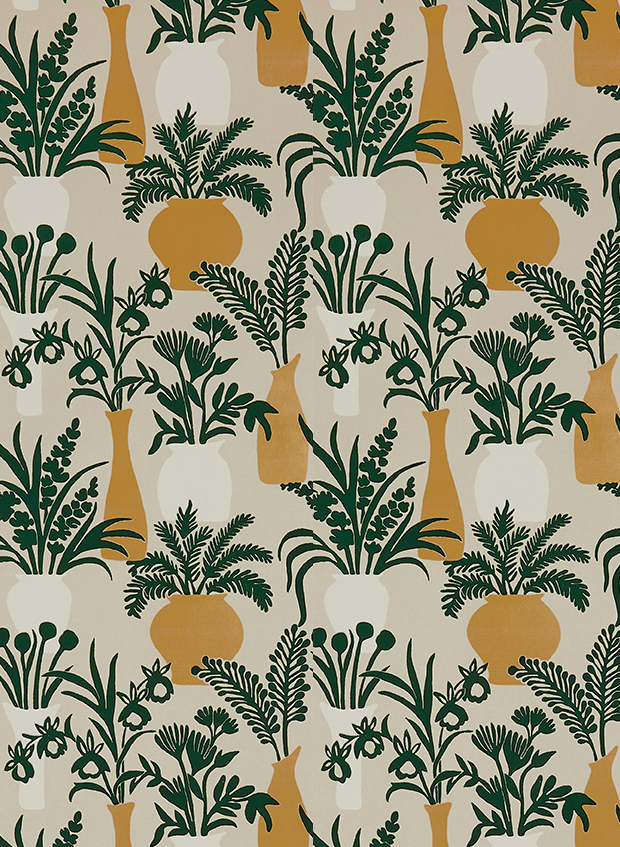 Tapete Amphora - Emerald/ Gold