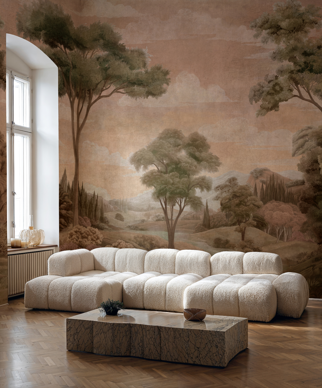 Wandbild Silk Route - Peach