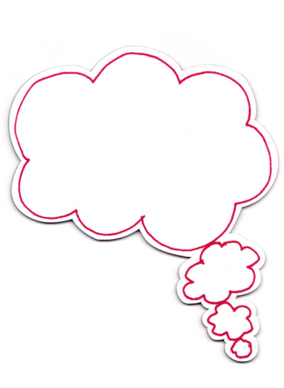 Sian Zeng Magnet Thought & Speech Bubbles - Thought Bubble Pink Right