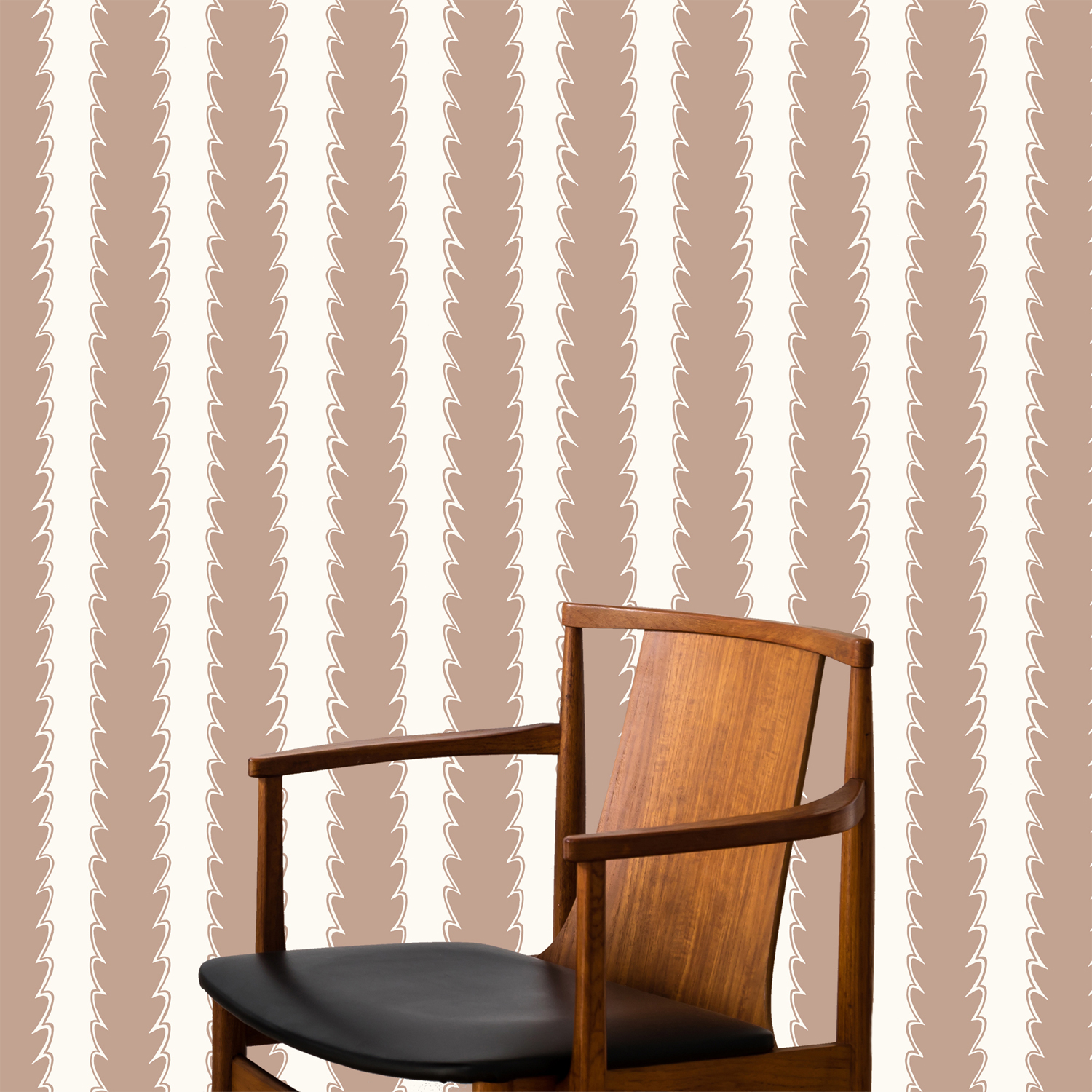 Tapete Scallop Stripe - Ham Pink/ Hilles White