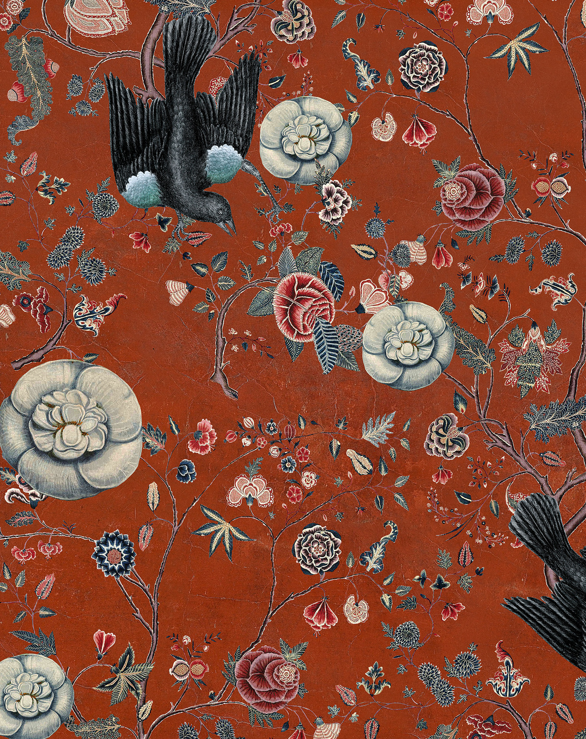 Fabric Black Bird - Linen - FB00009