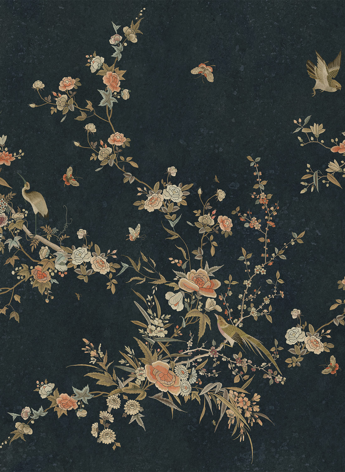 Wandbild Bloom - Midnight & Blue