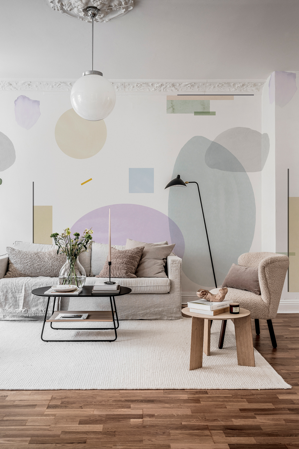 Wandbild Geometry - Lilac