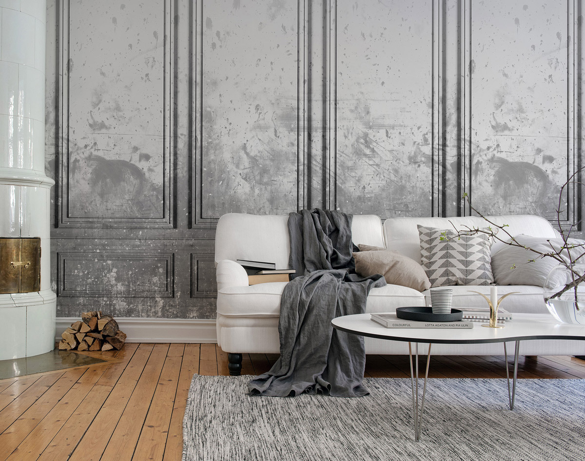 Wandbild Patinated Panels - Smoke