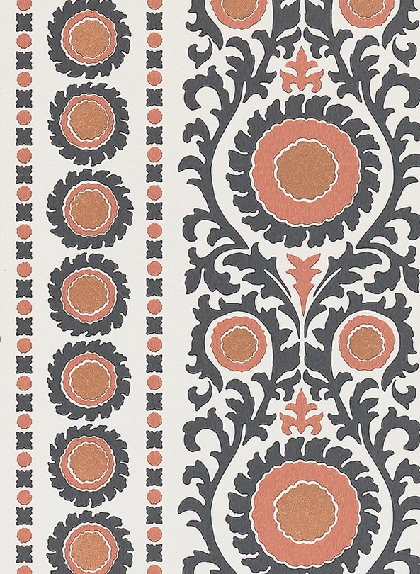 Tapete Samrina - Charcoal/ Copper