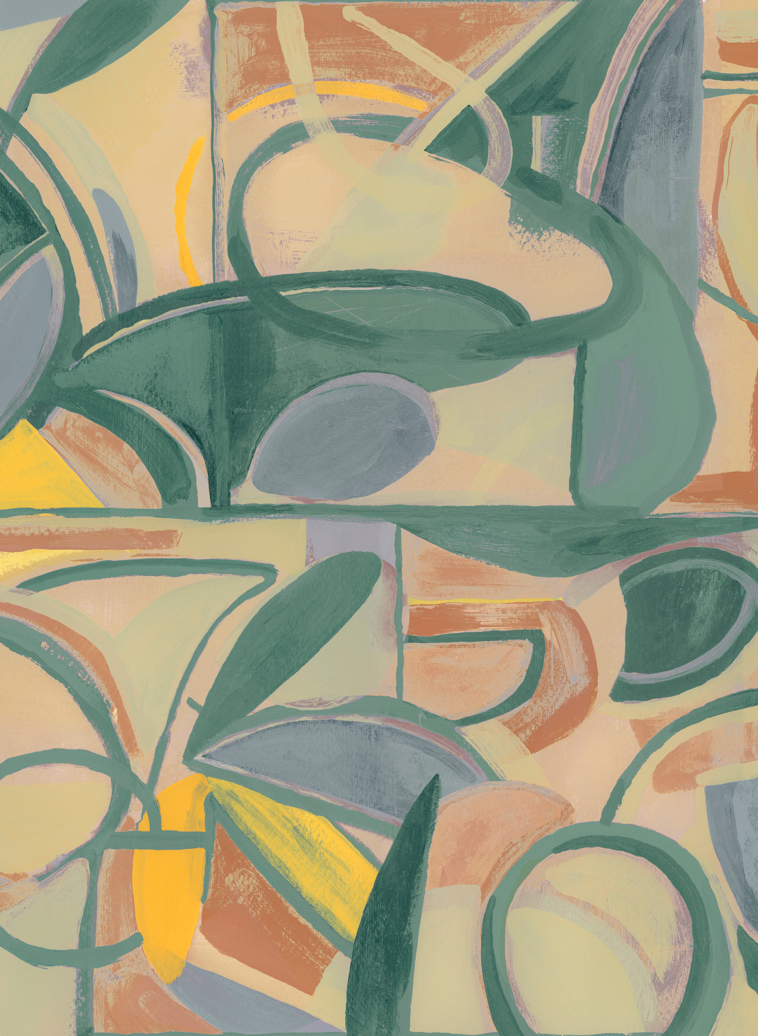 Wandbild Giant Abstract - green