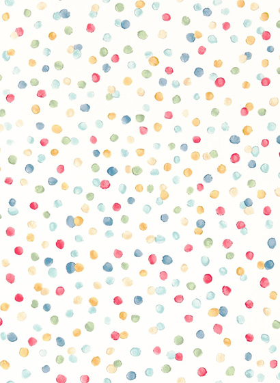 Tapete Lots of Dots - Pistachio/ Pimento/ Denim