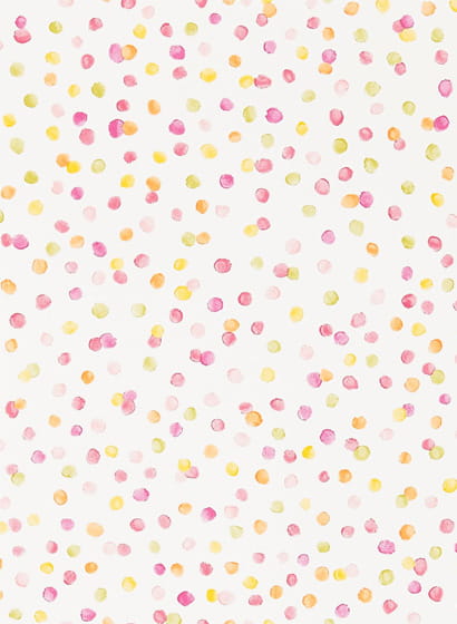 Tapete Lots of Dots - Blancmange/ Raspberry/ Citrus