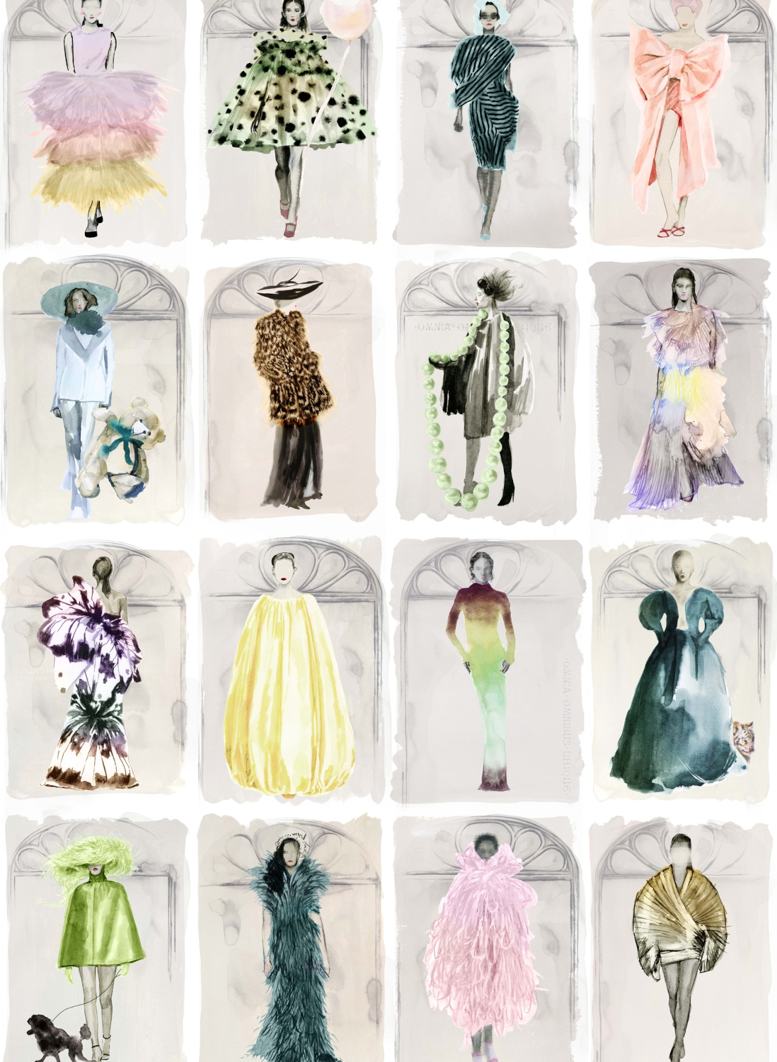 Tapete Couture Carousel with Windows - Pastel Pearl