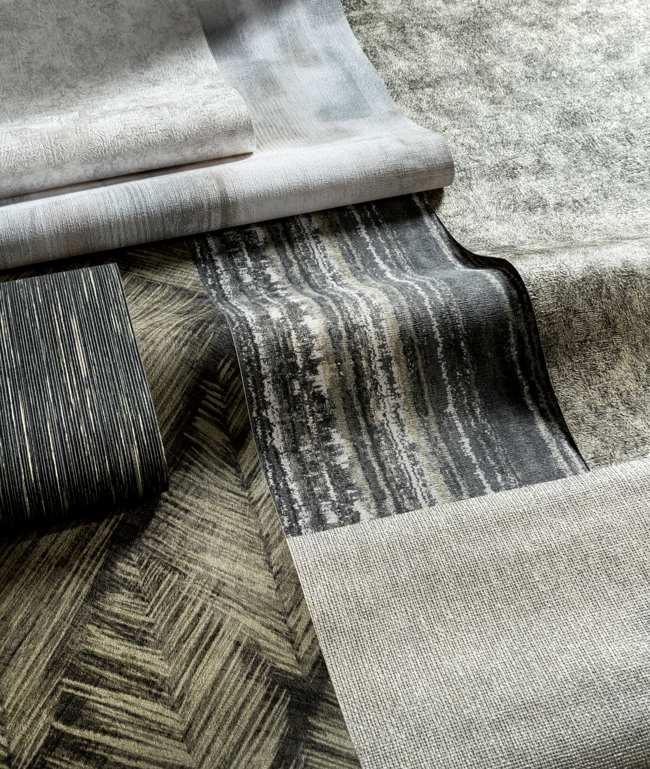 Tapete Folius - Charcoal/ Gilver