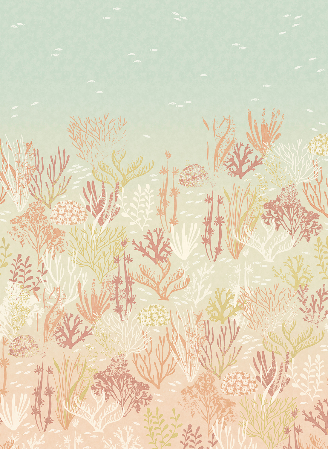 Wandbild Coral - Blue