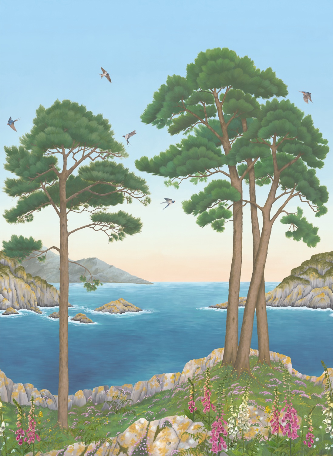 Wandbild Coastline - Azure