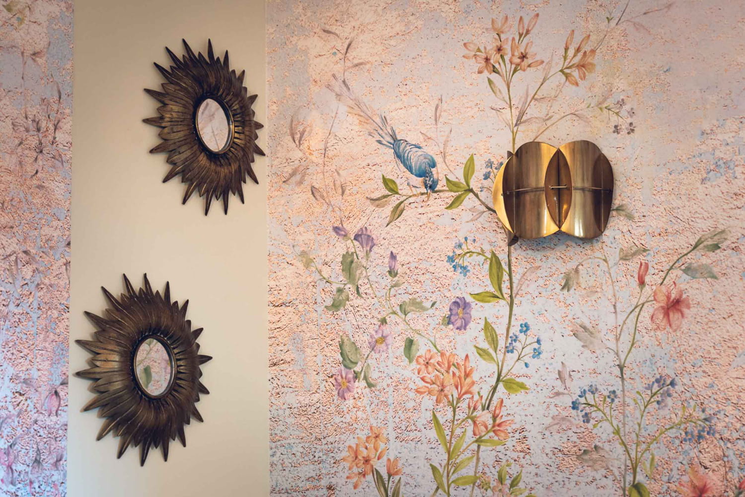 Wandbild Tea Garden - Gold