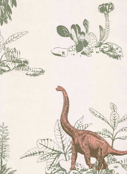 Tapete Dino - Pink/ Green