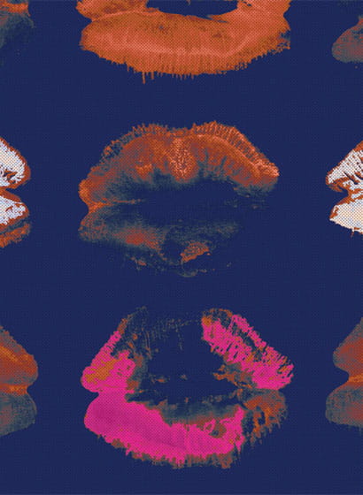 Tapete Neon Kiss - Indigo