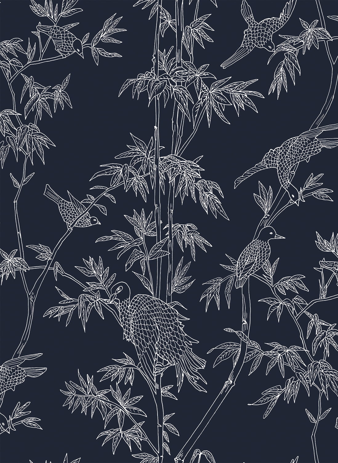 Tapete Ylang Ylang - Night Blue