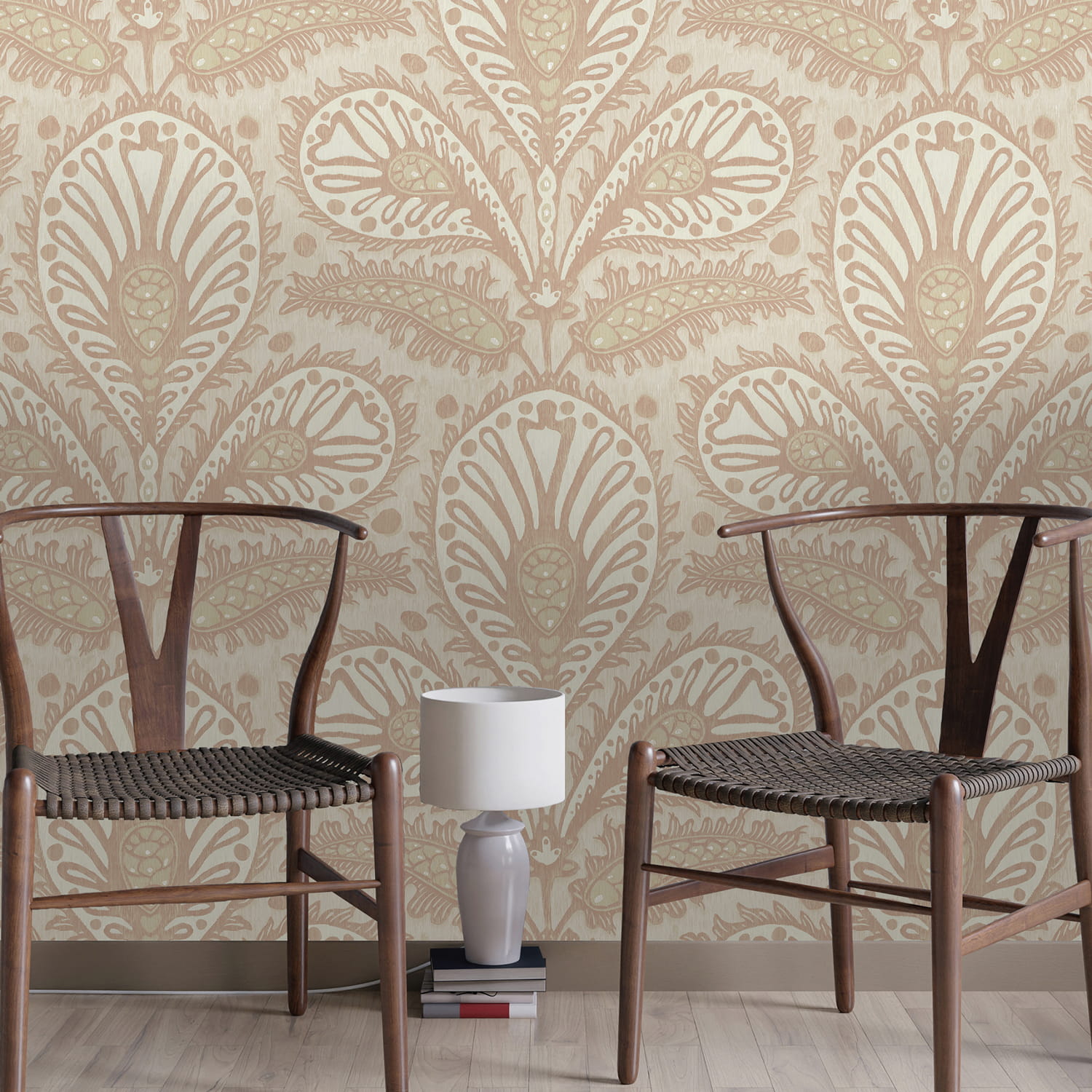 Tapete Ikat Clover - Plaster Pink