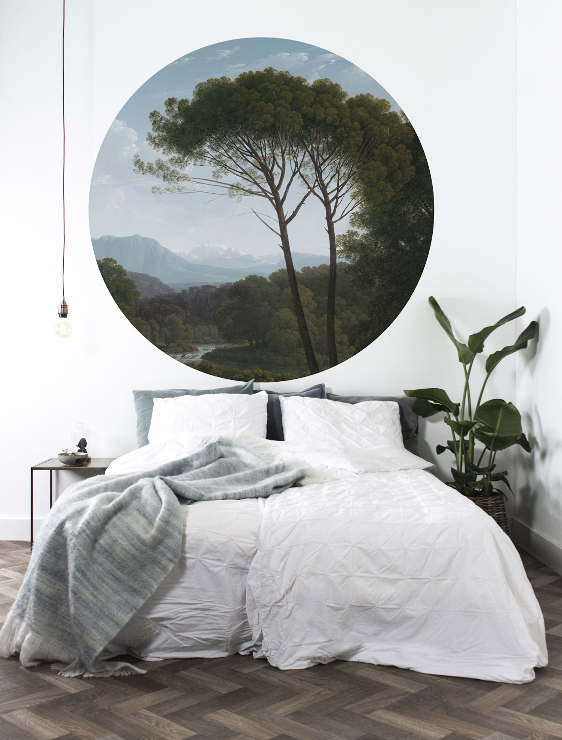Wandbild Golden Age Landscapes 2 Circle - Multicolor - Ø 1,9m