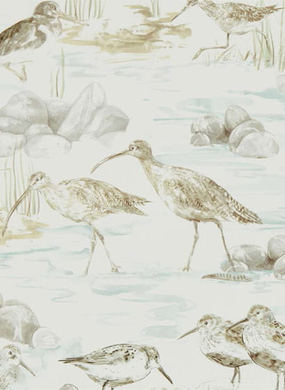 Tapete Estuary Birds - Mist/ Ivory