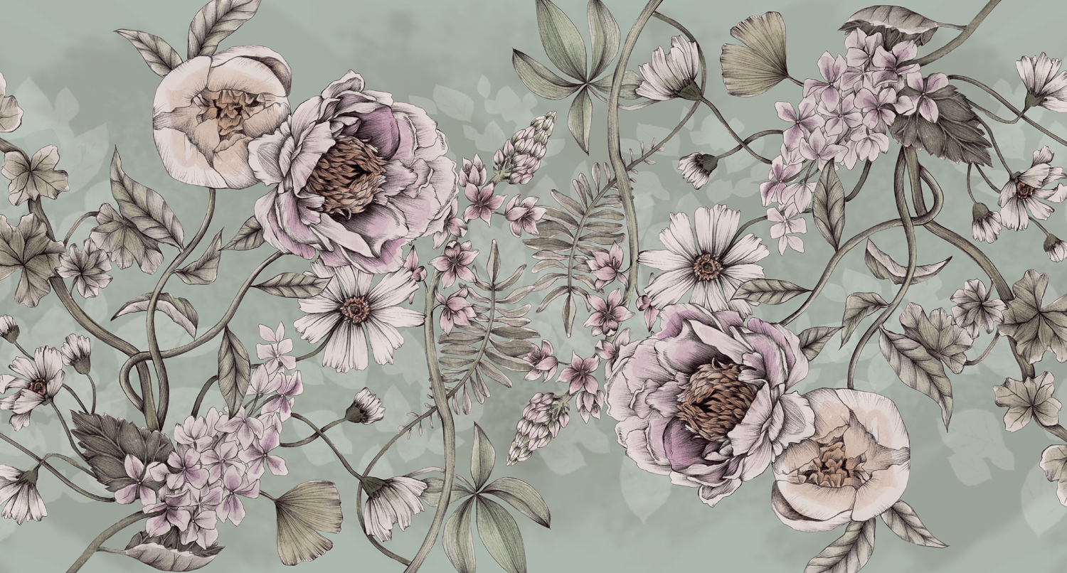 Wandbild Spring Flower - green