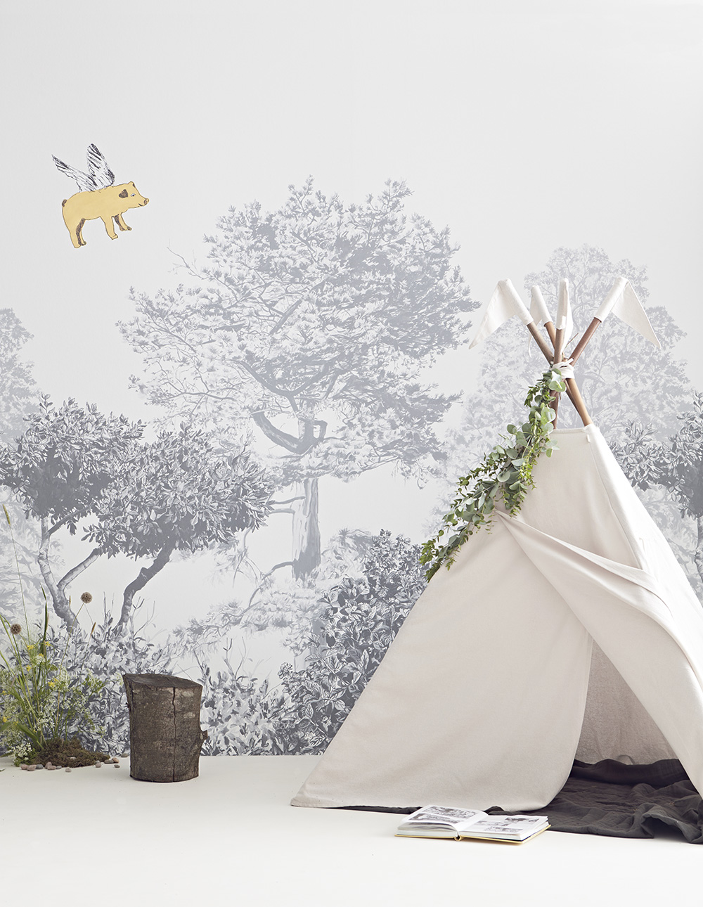 Wandbild Hua Trees - Grey