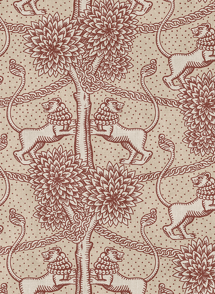 Wandbild Leopold - Burgundy