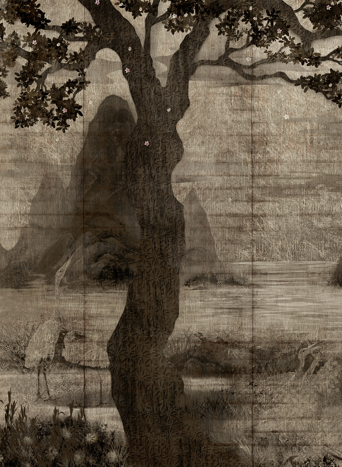 Wandbild Zilant - Sepia