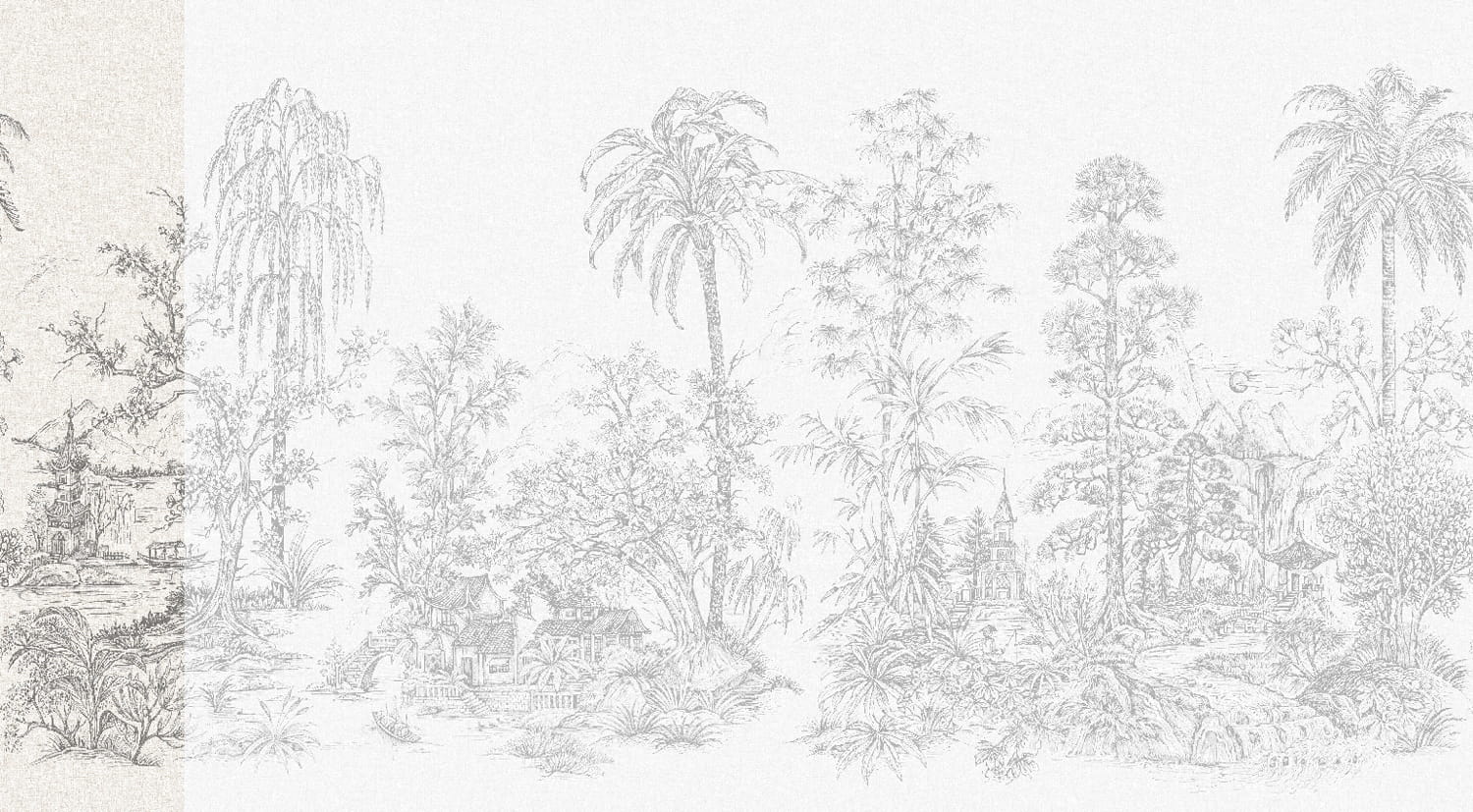 Wandbild Mandalay - White Black Panel 1