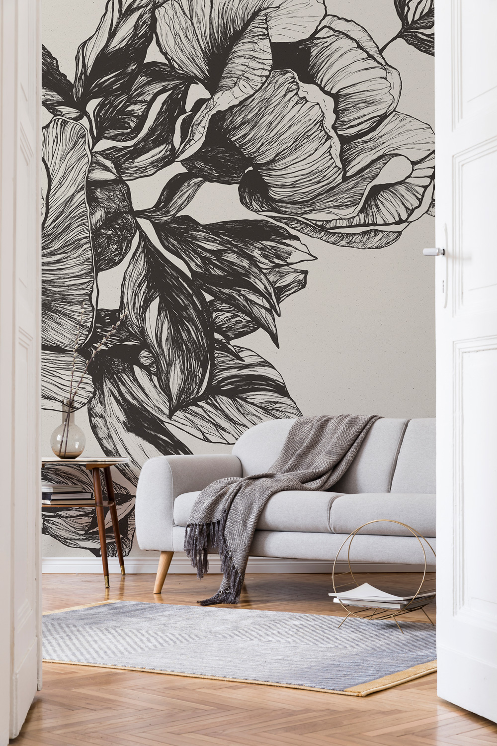 Wandbild Giant Peonies - Ink