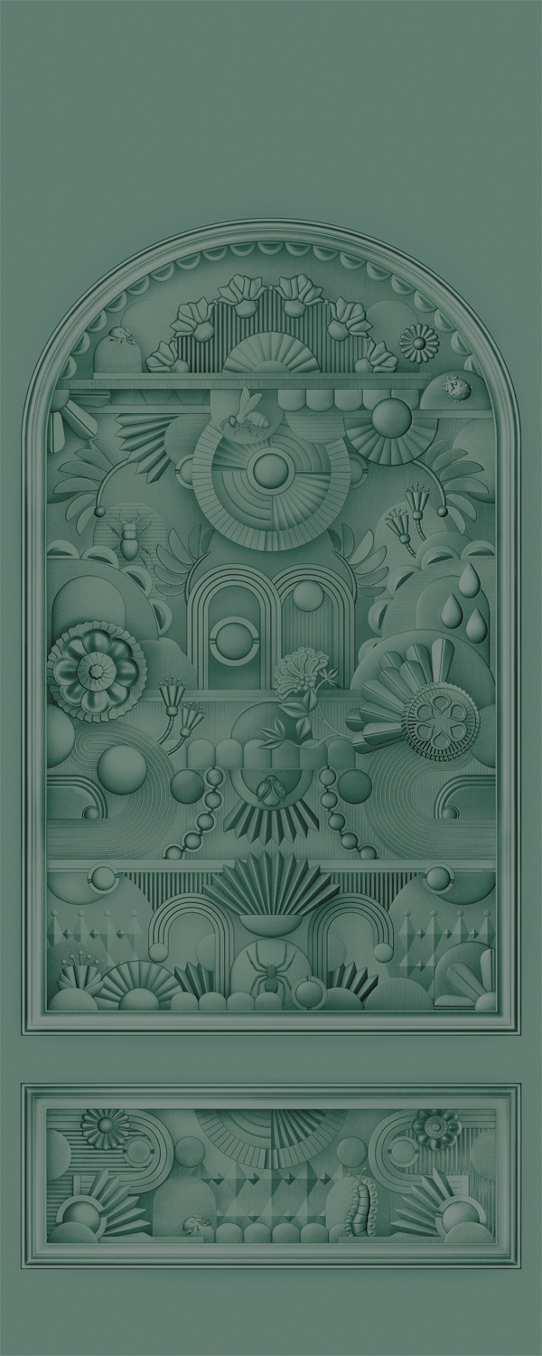 Wandbild Greenhouse Gathering Arch - Forest Green