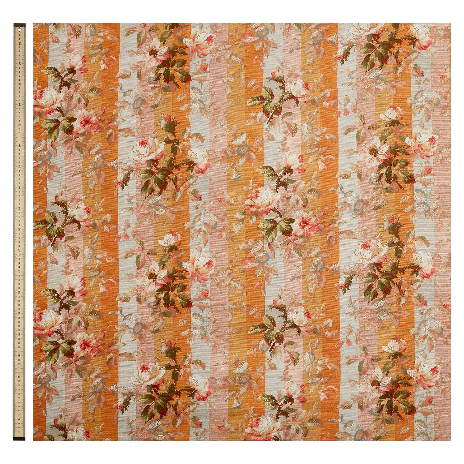Stoff Rainbow Rose - Cotton Linen - Dusk Stripe