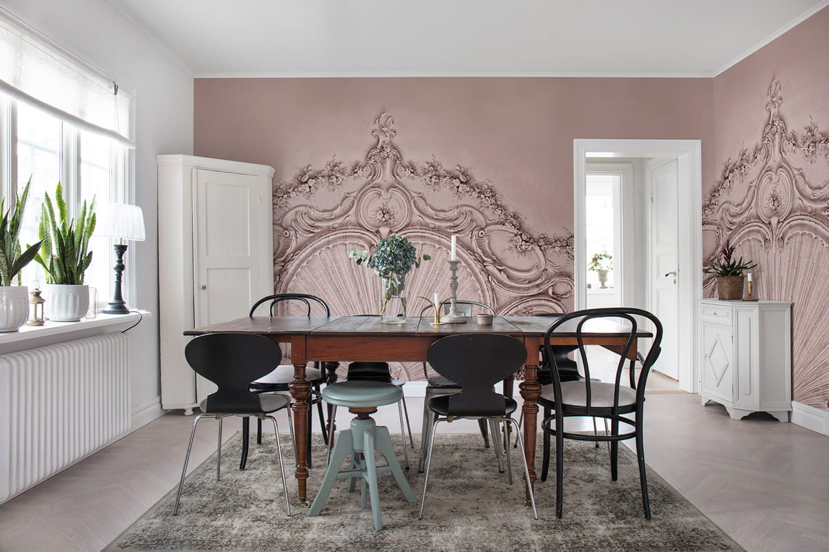 Wandbild Stucco Gloria - Dusty Pink