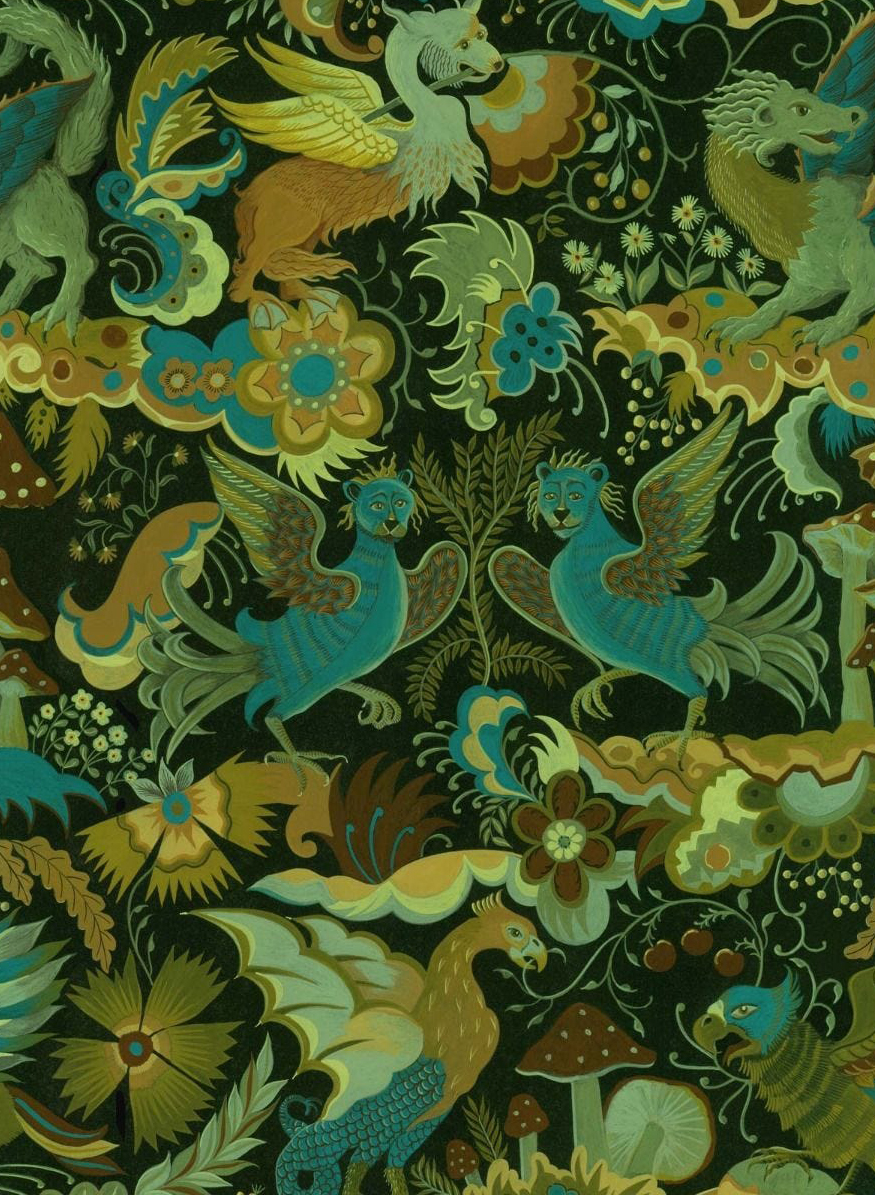 Tapete Phantasia - Emerald Green