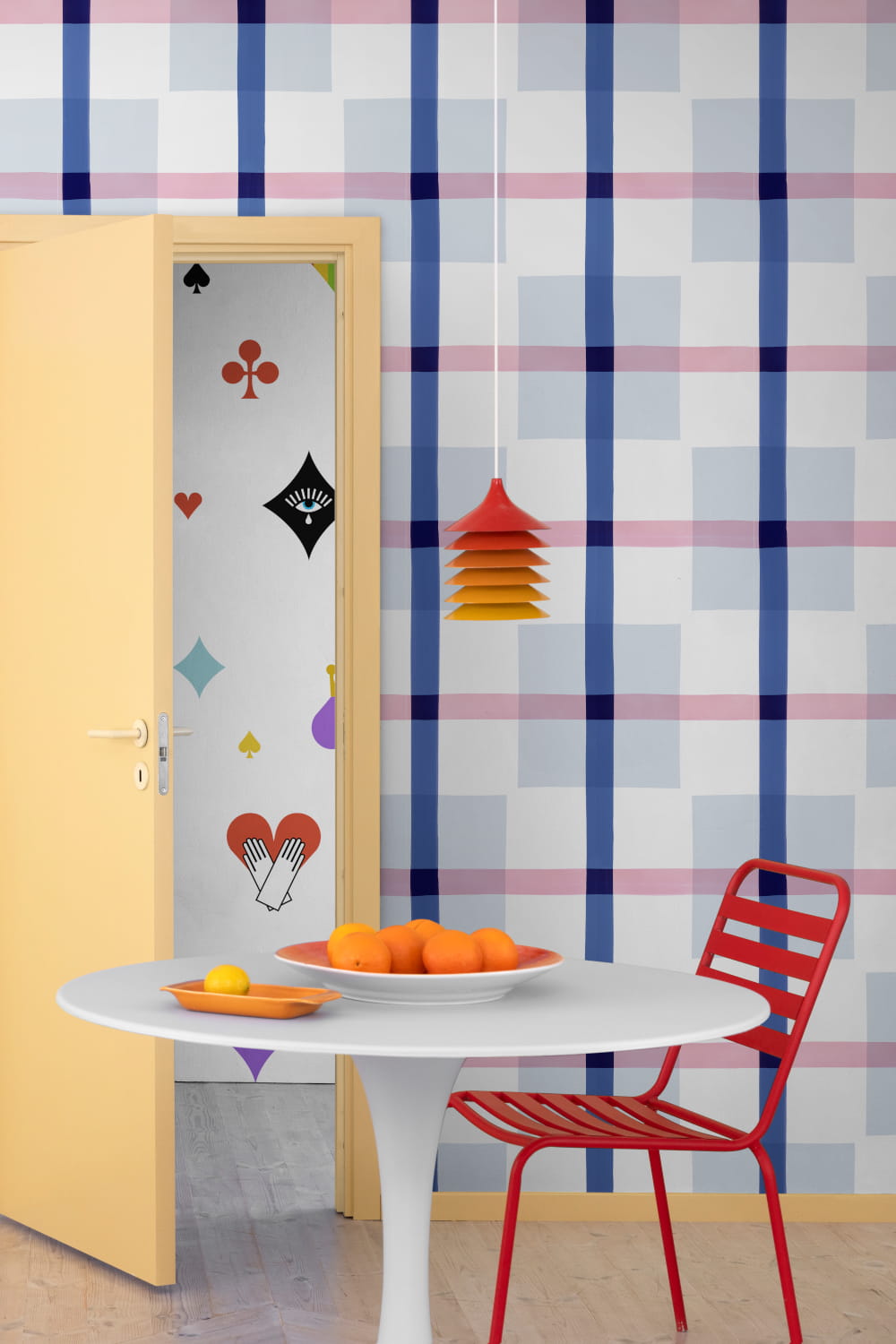 Wandbild Outside The Box - Blue/ Pink